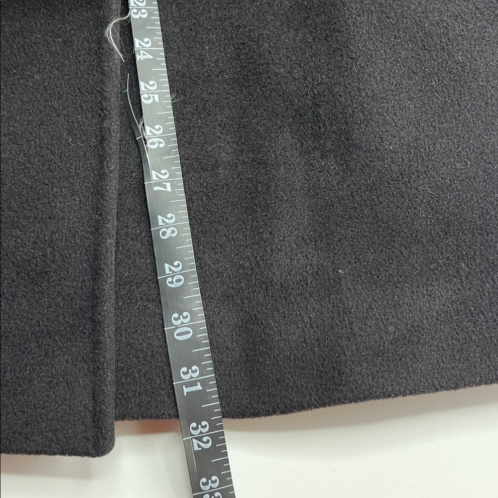 Cinzia Rocca Classic virgin wool Black Pea Coat career quality mature timeless S - Picture 7 of 12